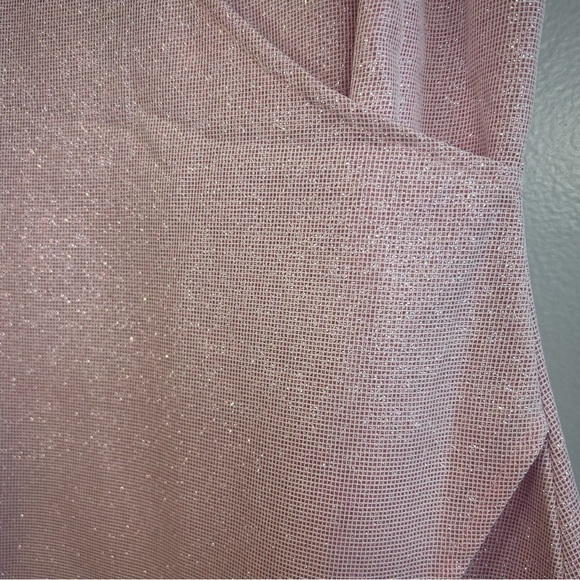 NWT Princess Poly Pink Metallic Halter Wrap Mini Dress Size 0 - Picture 8 of 13